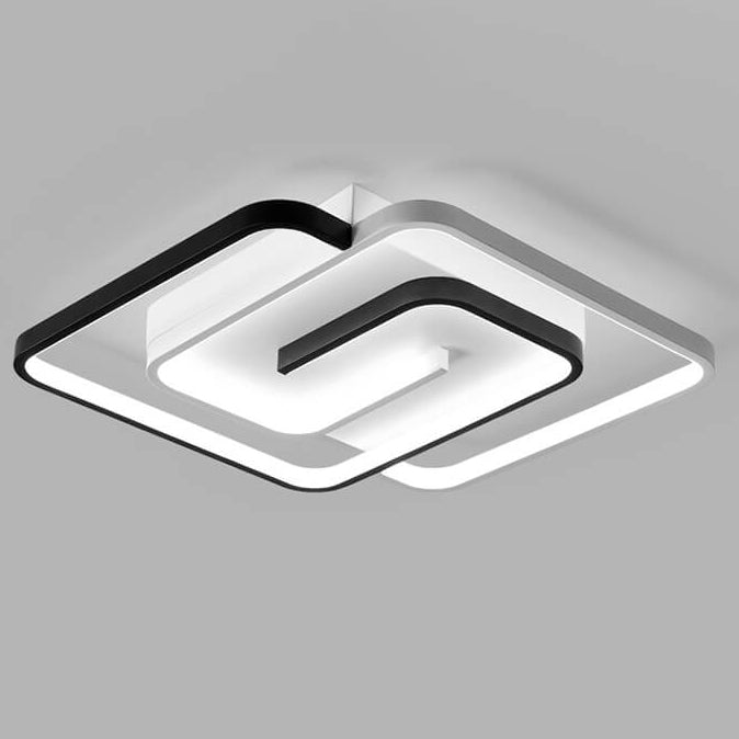 LumeoSquare LED Deckenleuchte | Modernes Aluminium Design | Semi-Flush Mount | Dimmbar | Quadratische Form