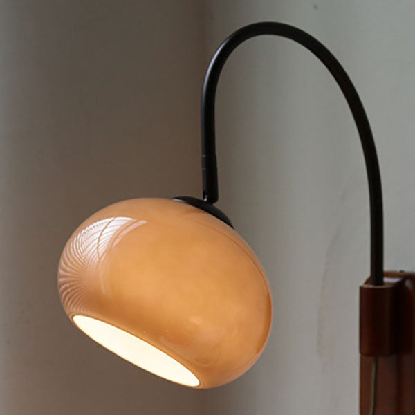 LumiCarve Wandleuchte | Minimalistisches Design | Glas & Massivholz | LED Wandleuchte für Wohnräume