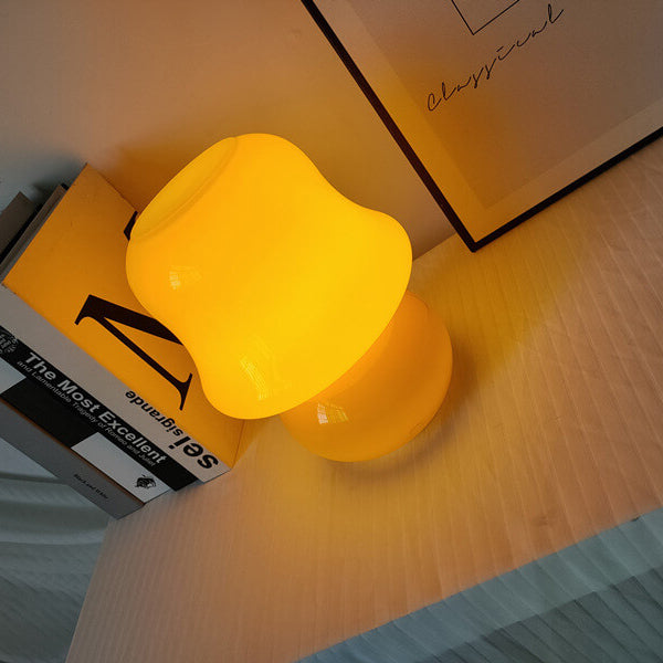MushLume Glas Tischlampe | Französisches Design | Handgefertigt | Pilzform | Deko & Beleuchtung