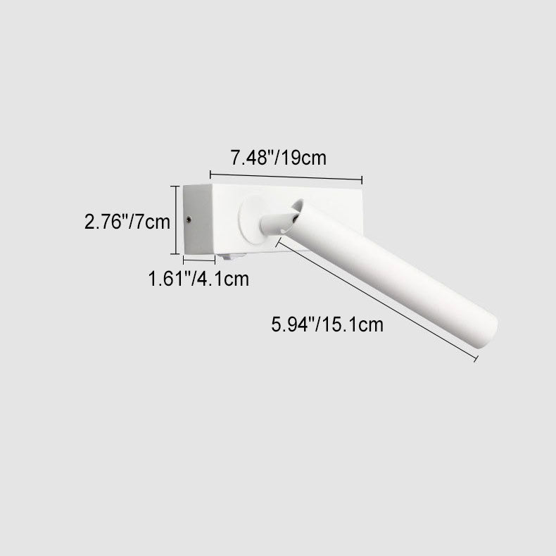 LumeFocus Rechteckige LED Wandleuchte | Verstellbarer Winkel | Minimalistisches Design | Leselampe | Warmes Licht