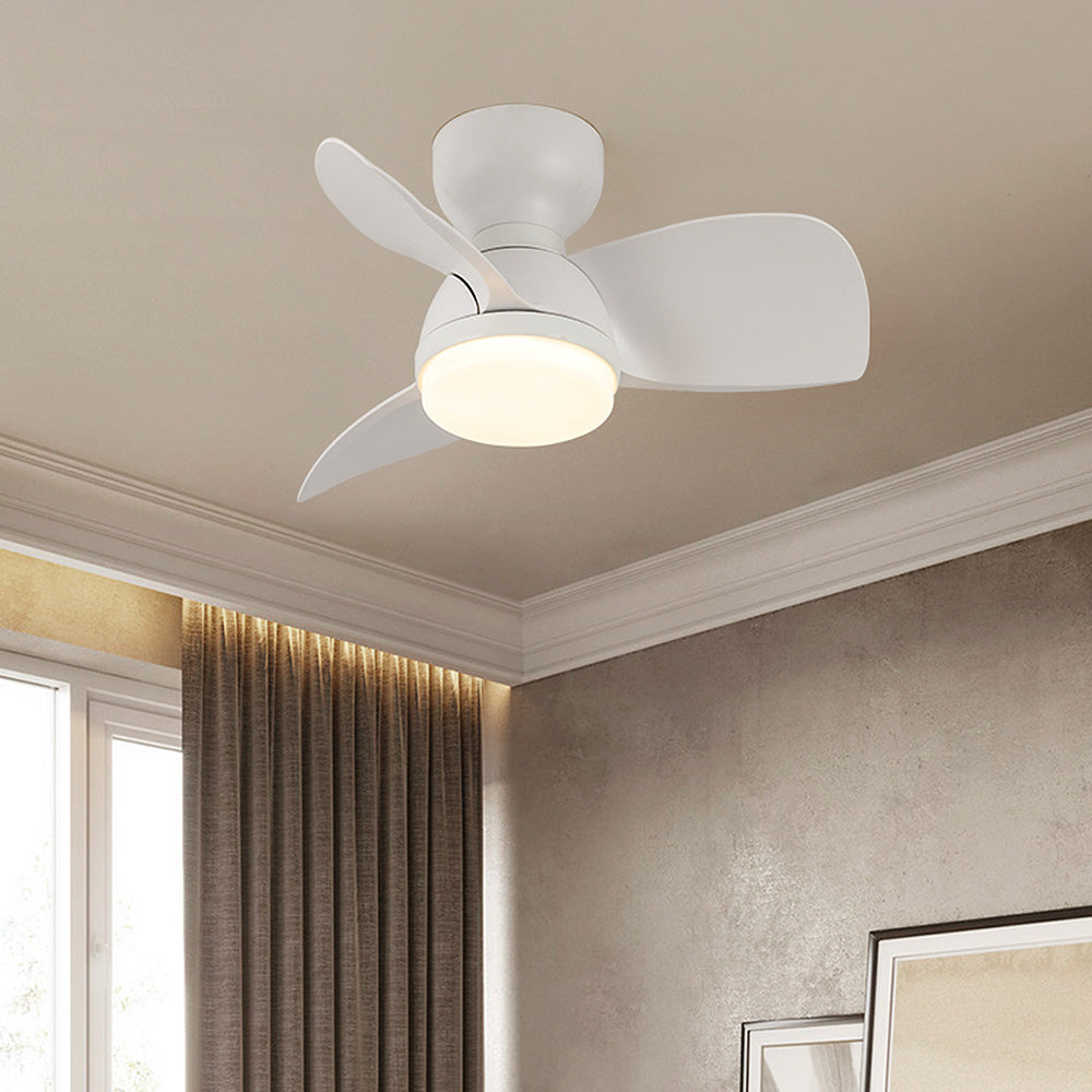 FantasiaWind Wooden LED Ceiling Fan | Modern Design | Schlafzimmer Ventilator mit LED-Licht | Deckenventilator mit Fernbedienung