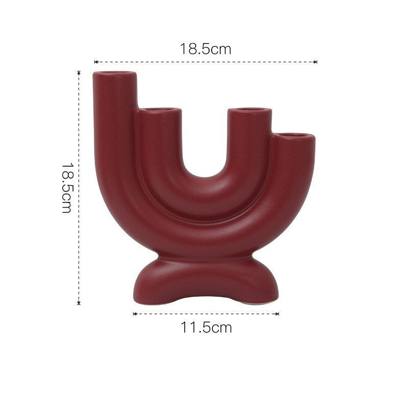 LumiVase Keramik-Kerzenhalter | Moderner weißer Kerzenständer | Deko für Zuhause & festliche Tischdekoration