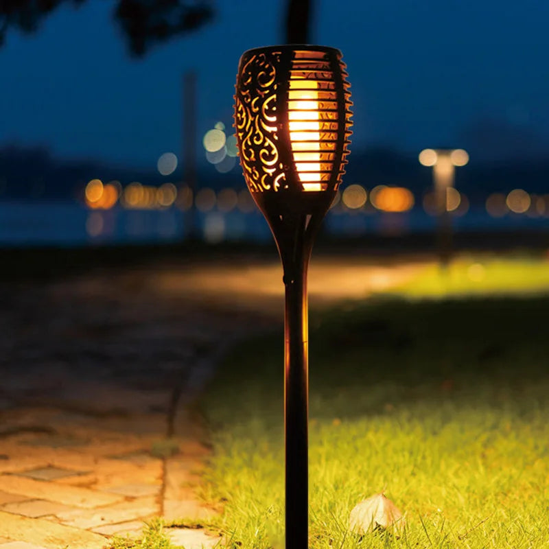 SolarFlare LED Gartenfackel | Solarbetriebene Flammenlampe für Außenbereich | Wetterfeste Dekoration für Garten & Terrasse