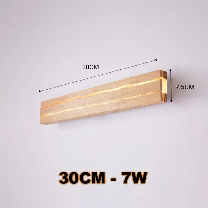 WoodCrack Moderne Holz-Wandleuchte | LED Wandlampe | Stilvolle Wohnraumbeleuchtung | Dekorative Beleuchtung