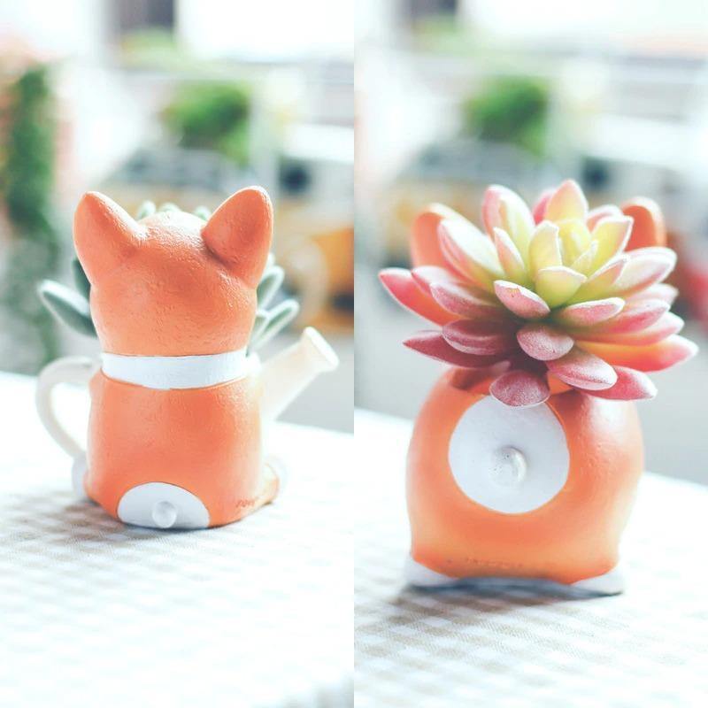 CorgiGlow Pflanzenhalter | Niedlicher Blumentopf | Deko für Zuhause & Büro