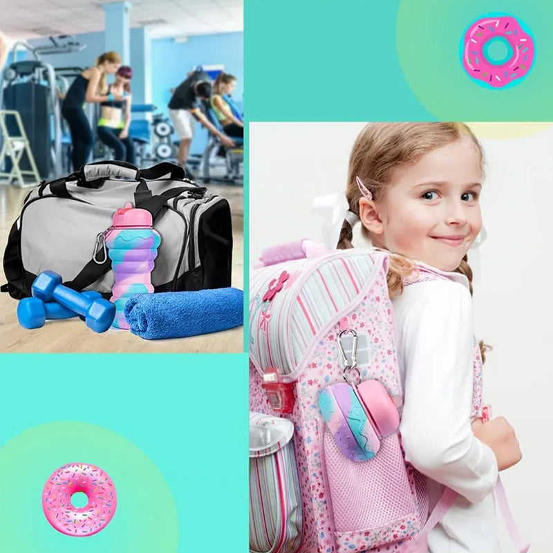 FlexiSip Faltbare Wasserflasche aus Silikon | BPA-frei & Auslaufsicher | Perfekt für Reisen & Sport