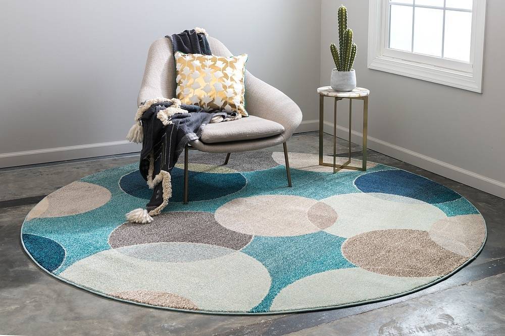 CircleLuxe Moderner Teppich für Wohnräume | Runde & Rechteckige Formen | Elegantes Design