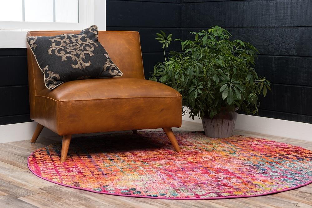 Orbira Moderner Teppich mit Kreisdesign | Elegante Wohnraumdeko | Weich & Pflegeleicht