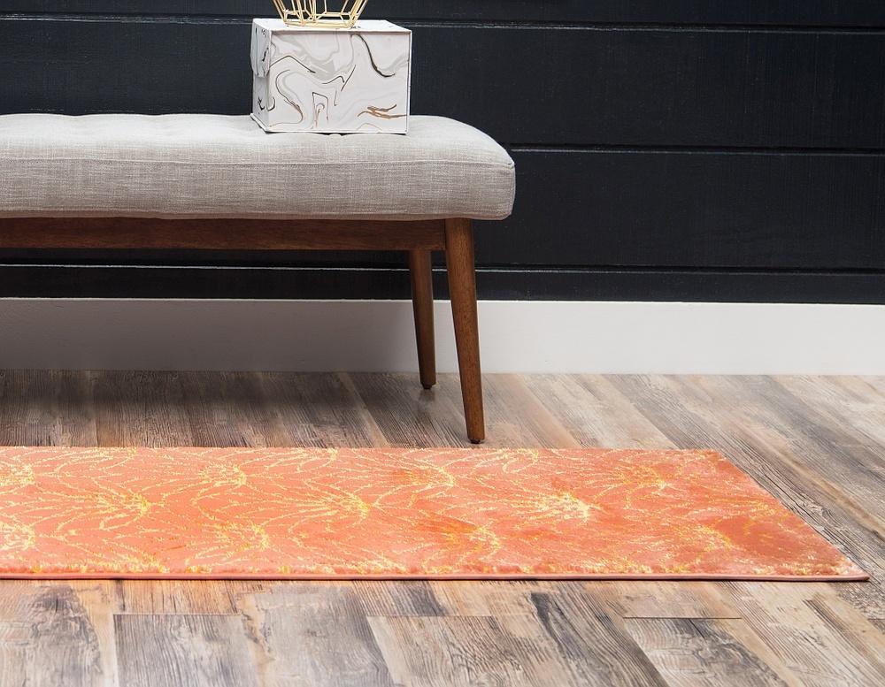 Floriva Lotusblumen-Teppich | Luxus-Design | Hochwertige Musterung | Wohn- & Schlafzimmer-Deko