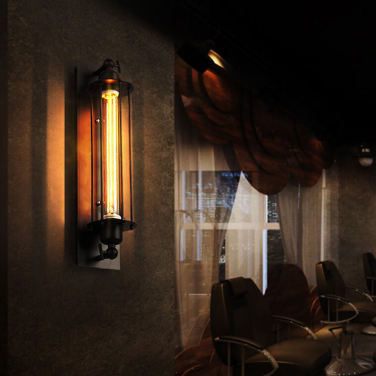 Lumipoint Industrial Wandlampe | 1-Licht Pencil-Glühbirne | LED Wandleuchte | Minimalistisches Design