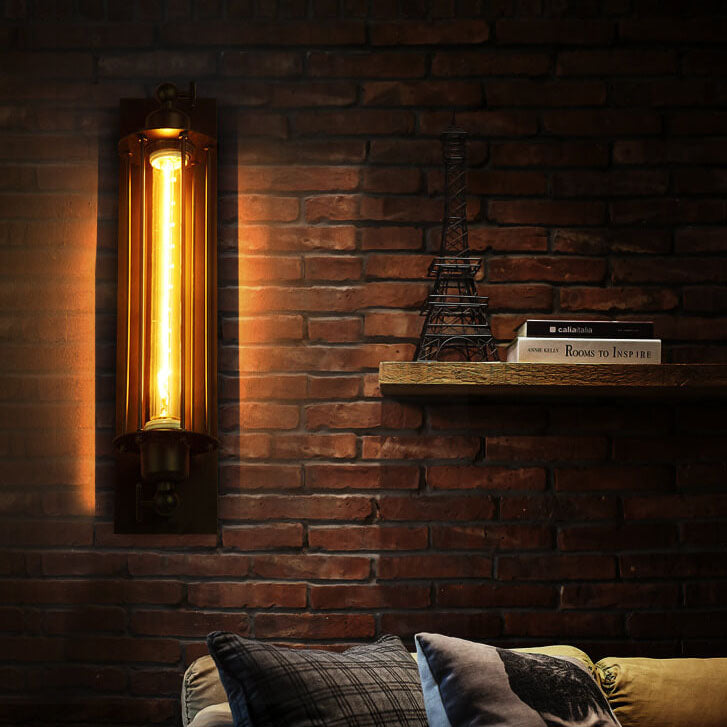 Lumipoint Industrial Wandlampe | 1-Licht Pencil-Glühbirne | LED Wandleuchte | Minimalistisches Design