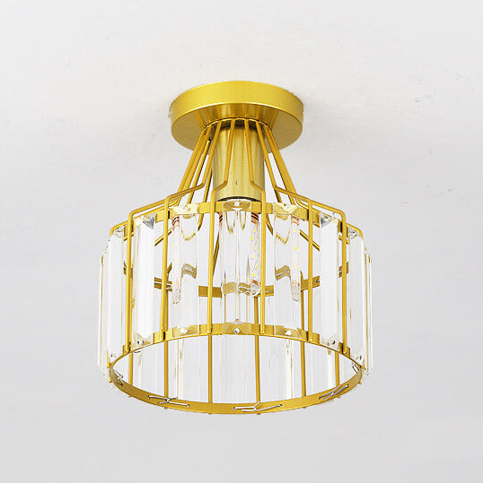 LustraVive Kristall-Deckenleuchte | Modernes Kuppeldesign | 1-Licht Semi-Flush Mount | Zeitlose Eleganz für Ihr Zuhause