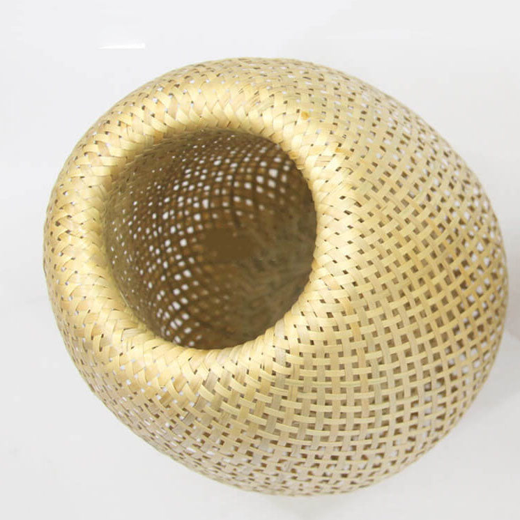 BambooHaven Hängeleuchte | Rustikaler Stil | Handgefertigt | Umweltfreundliche Bambuslampe | Dekorative Pendelleuchte