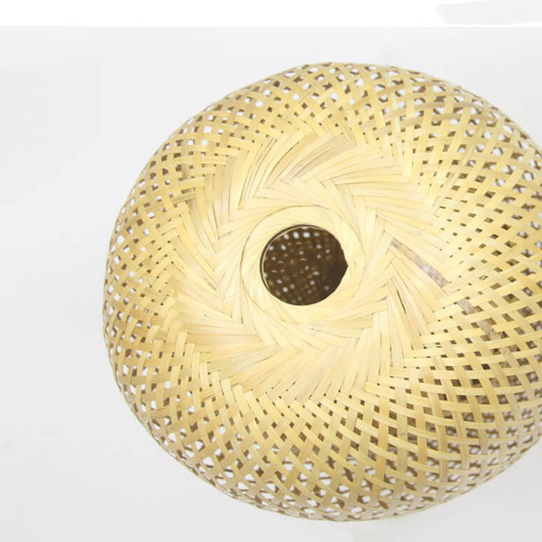 BambooHaven Hängeleuchte | Rustikaler Stil | Handgefertigt | Umweltfreundliche Bambuslampe | Dekorative Pendelleuchte