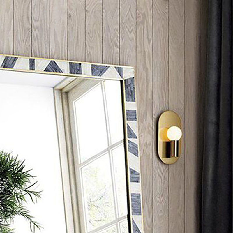 Brassova Wandleuchte | Nordic Design | Messing Oval Ball | 1-flammige Beleuchtung für Schlafzimmer