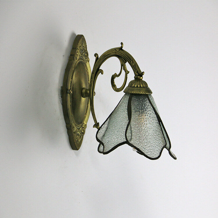 TiffanyBloom Vintage Glas Wandlampe | Buntglas | Einzigartiges Design | Beleuchtung für Zuhause