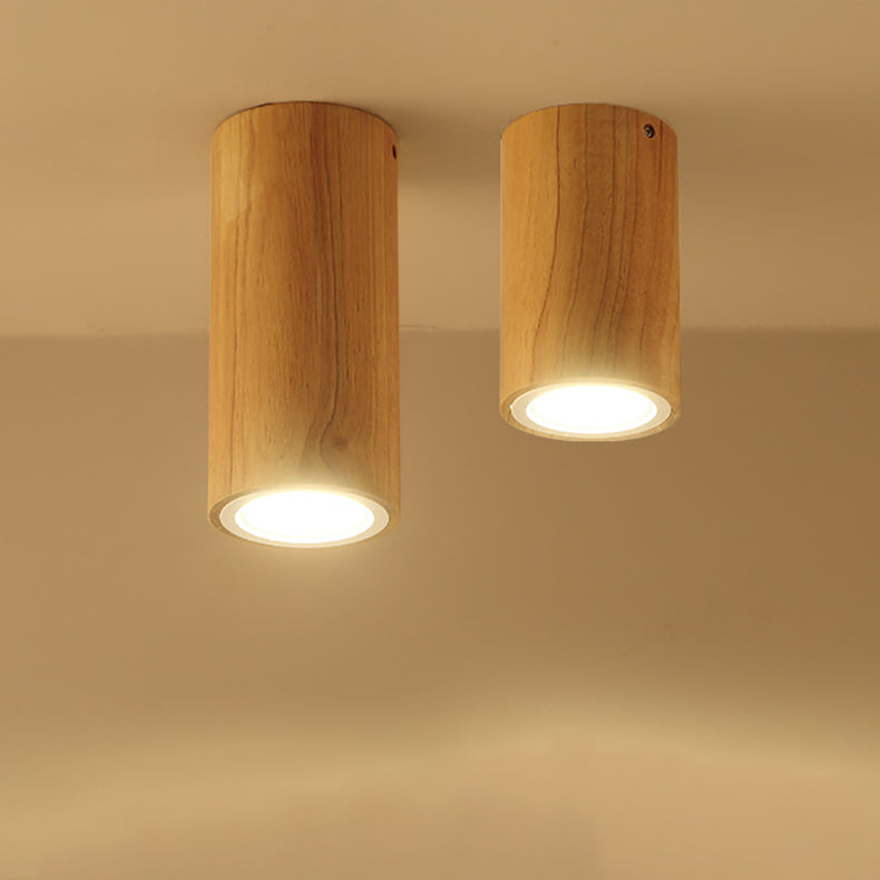 LumaKube Nordic Design LED Deckenleuchte | Holzoptik | Flush Mount | Warmweiß oder Kaltweiß | Stilvolle Beleuchtung für Zuhause
