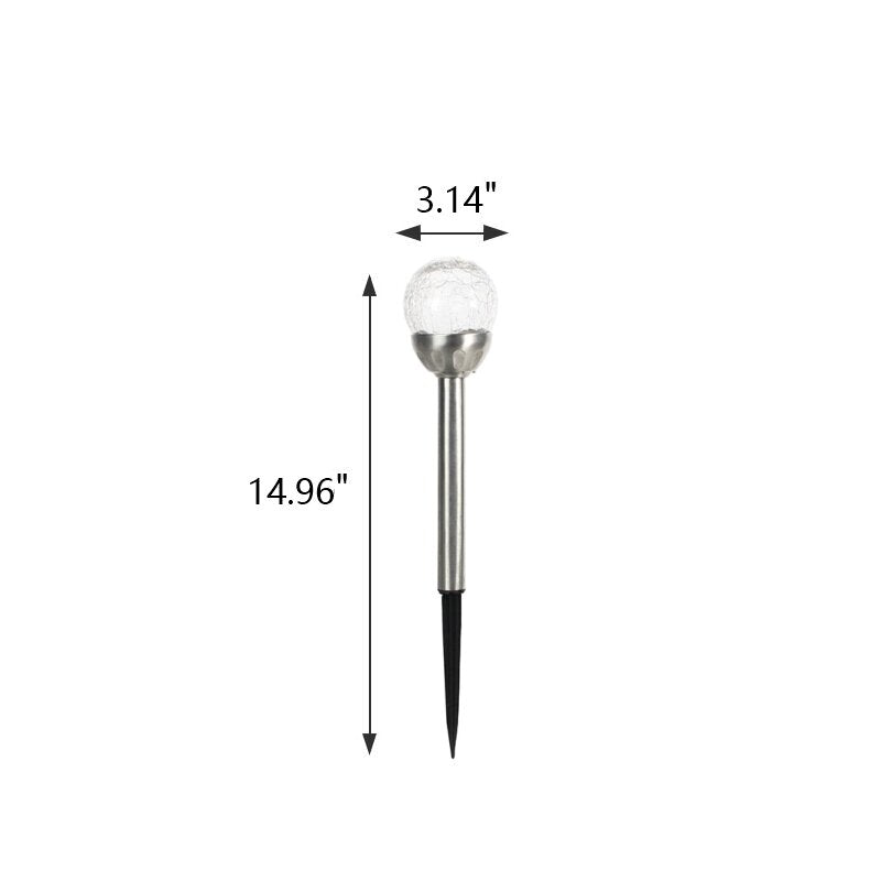 Lumevora Solar Gartenleuchte | Farbige LED Rundkopf-Lampe | Solarbetrieben | Landschaftslicht für Rasen & Wege