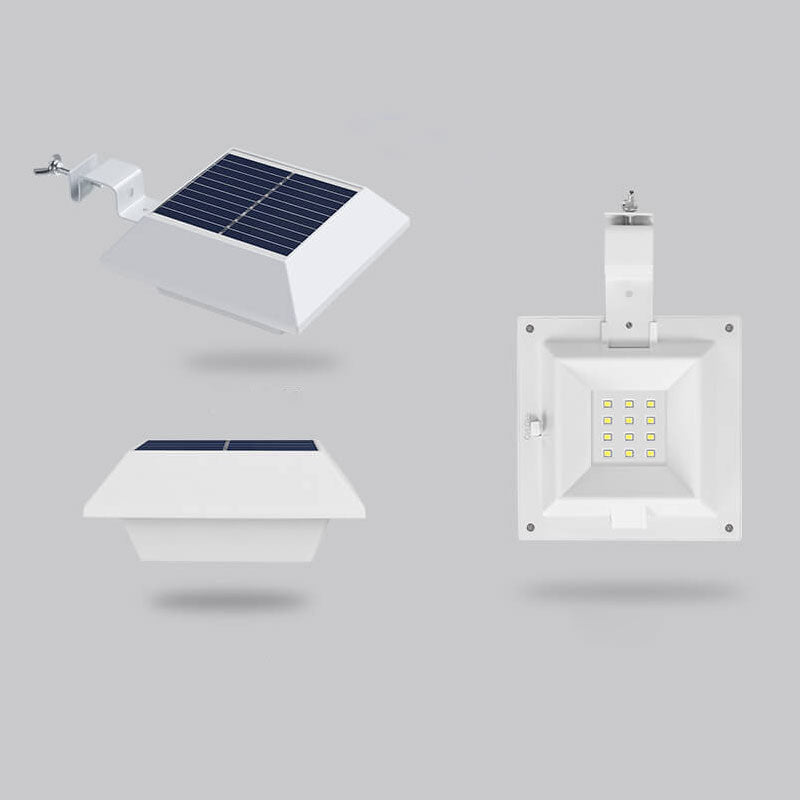 LumiUFO Solar LED Wandleuchte | Solarbetrieben | Zaun- und Außenbeleuchtung | Warm- & Weißlicht