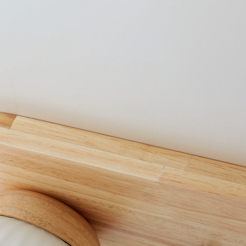 Zeniro Japanischer Stil Deckenleuchte | Gestreiftes Glas & Holz | Flush Mount | Minimalistisches Design