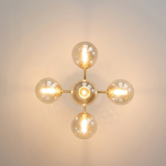 OrbGlide Kupfer-Deckenleuchte | Minimalistisches Design | 3- oder 5-Licht Optionen | Wohnzimmer Deko