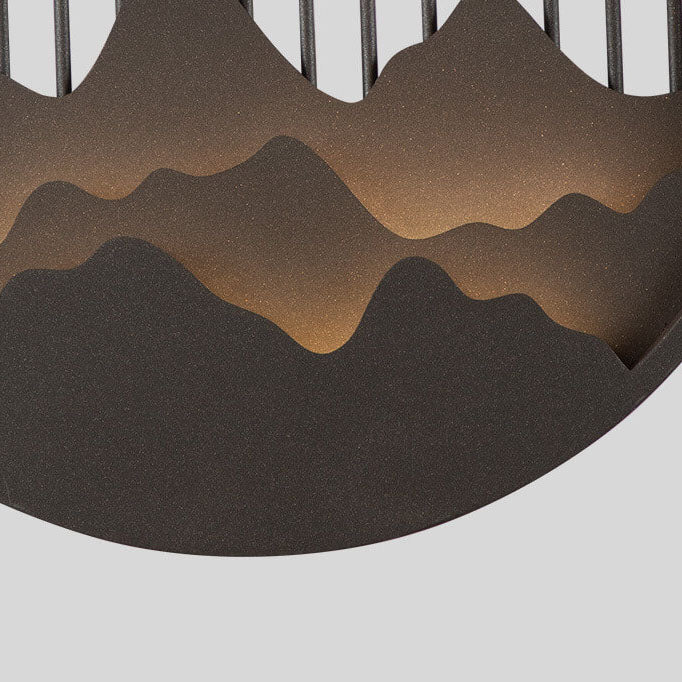 LumeVista LED Outdoor-Wandleuchte | Edelstahl & Berg-Design | Wasserdicht | Warmweiß | Moderne Beleuchtung für Außenbereiche