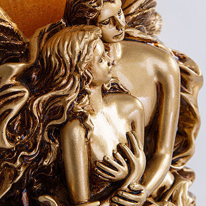 AureliaLux Vintage Wandlampe mit Engelsdesign | Europäischer Stil | Glaselemente | Perfekte Beleuchtung für Flur und Wohnzimmer