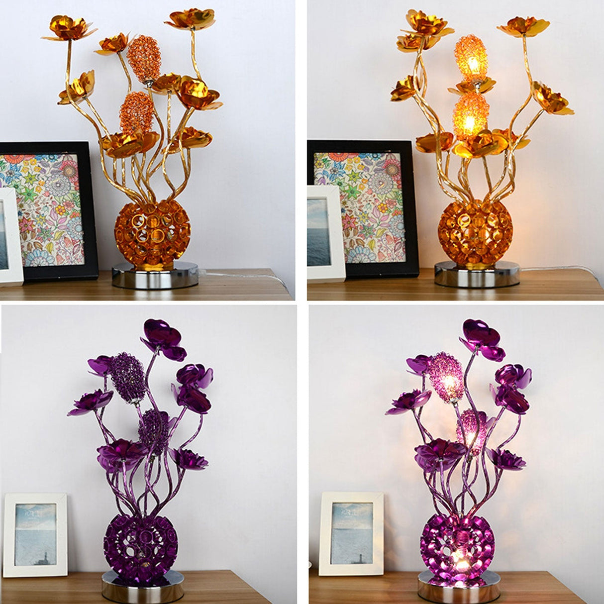 RoséLumina Aluminium LED Tischlampe | Elegantes Design | Stimmungslicht | Leselampe | Deko für Zuhause