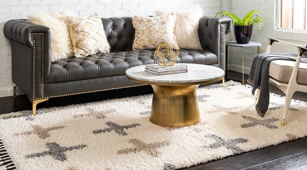 SkandiSoft - Moderner Nordic Shaggy Teppich | Kuschelige Eleganz für Ihr Zuhause | Weich & Zeitlos