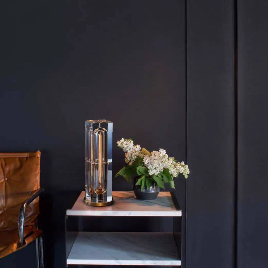 LuxeShine Kristall Tischlampe | Geometrisches Design | Rechteckig oder Quadratisch | 1-flammig