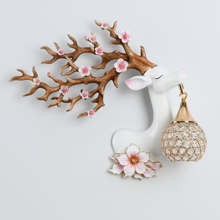 CrystaHorn Wandleuchte | Europäisches Kreatives Design | Kristallkugel-Lampenschirm | LED Wandlampe