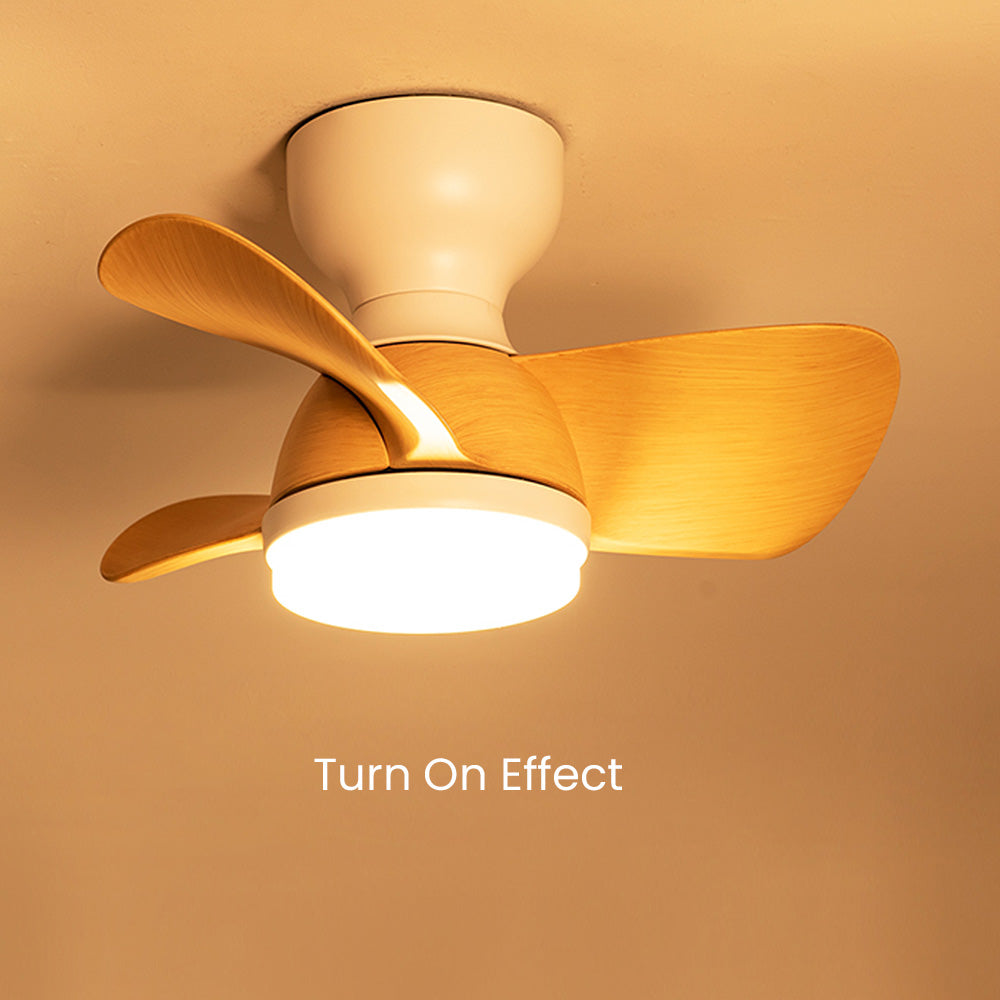 FantasiaWind Wooden LED Ceiling Fan | Modern Design | Schlafzimmer Ventilator mit LED-Licht | Deckenventilator mit Fernbedienung