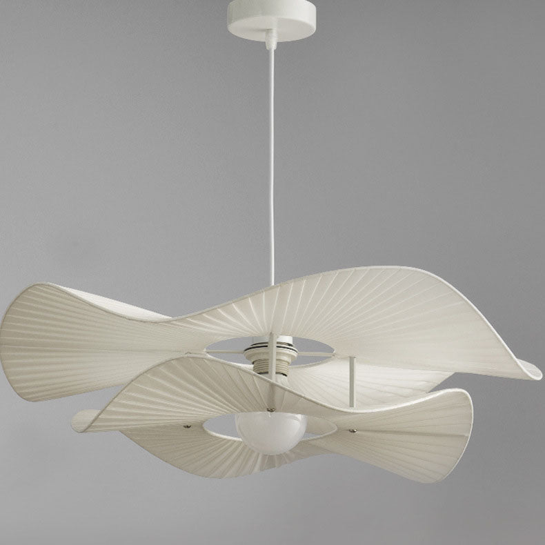 AetherWave Pendelleuchte im modernen Minimalismus | Unregelmäßiges Wellen-Design | Stoffschirm aus Eisen | 1-Licht für Wohnzimmer