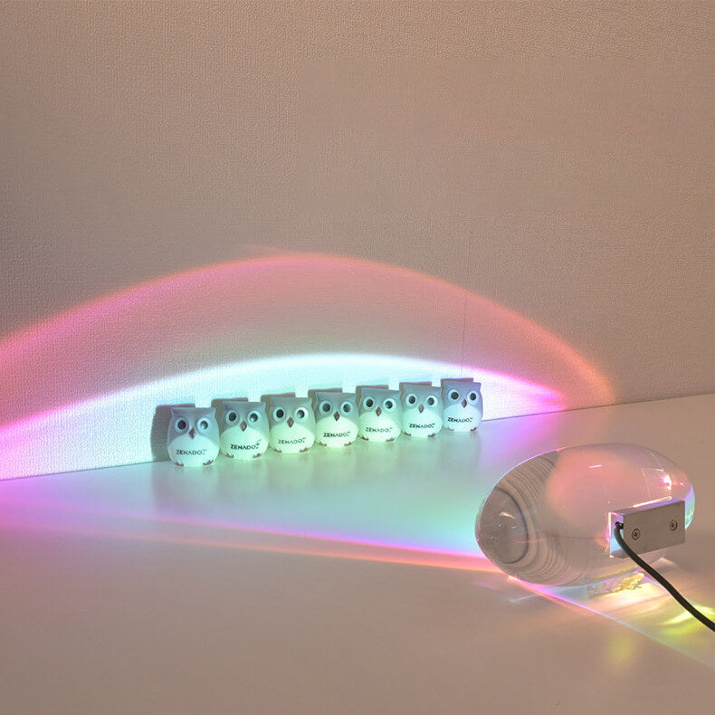 GlareSphere LED Tischlampe | Kreativer Kristallprojektor | Angel Eye Design | Farbwechsel + Fernbedienung