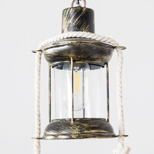 RustiLume Industrial Kronleuchter | Vintage Holz & Metall | 2-Licht Inselleuchte