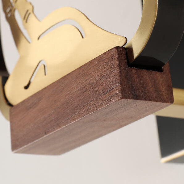 Luminaria Moderne Wandlampe | Kupfer & Glas | Chinesisches Design | Säulenring-Licht