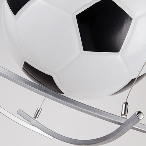 GoalLight Fußball Kinderzimmer Pendelleuchte | Kreatives Design | Glas & Eisen | 1-flammige Hängeleuchte