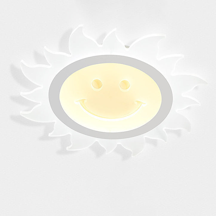 SunnyGlow Smiley LED Deckenleuchte | Cartoon Design | Warm- & Weißlicht | Dimmbar | Kinderzimmer