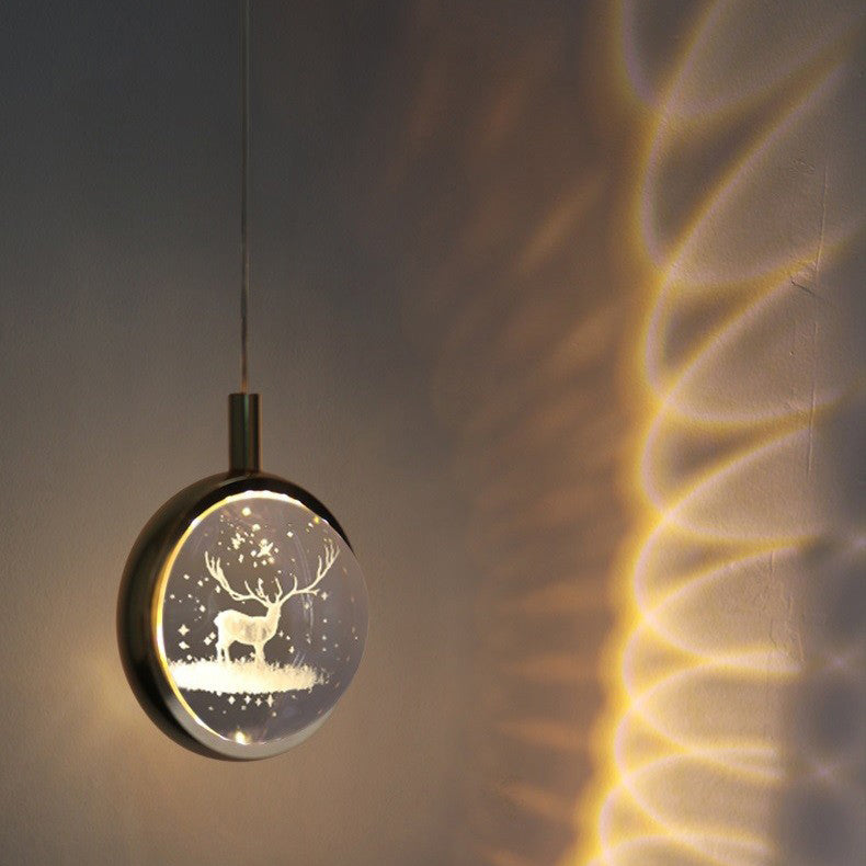 LuminSphere LED Pendelleuchte | Aluminium-Kristall-Design | Modern & Minimalistisch | Für Schlafzimmer & Esszimmer