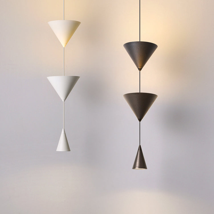 Conevia Minimalistische LED Pendelleuchte | Modernes Kegeldesign | Aluminium & Acryl | Stimmungsvolle Beleuchtung für Schlafzimmer