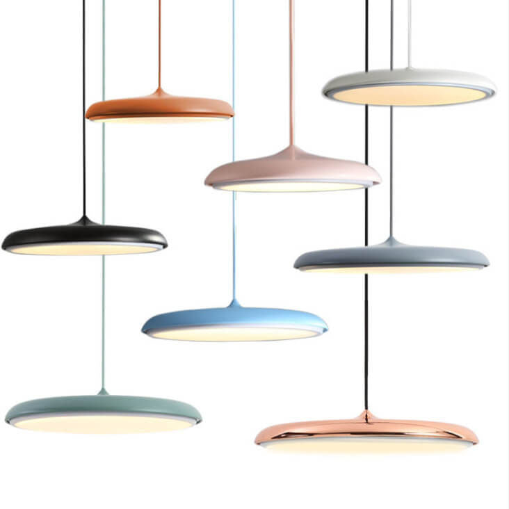 AeroLux Nordic Macaron LED Pendelleuchte | Metall-Hängeleuchte | Dimmbare Lichtfarben | Elegantes Design