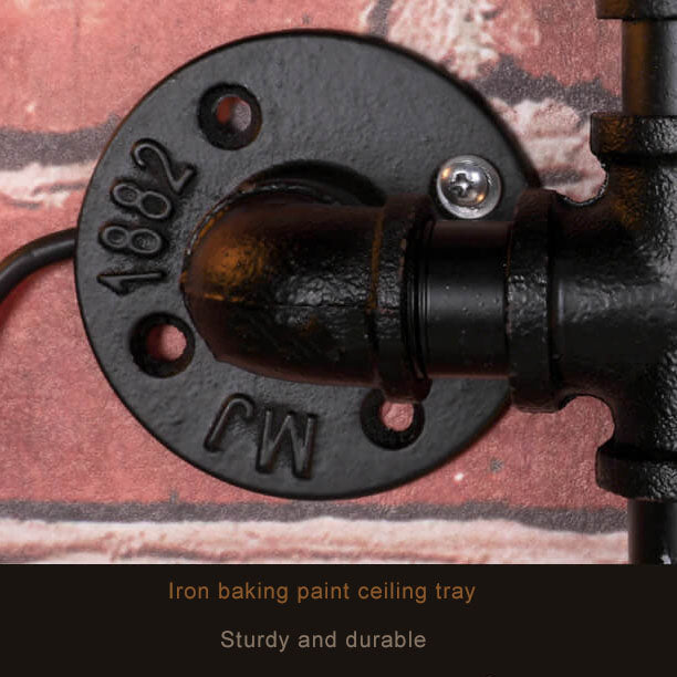 PipeGlow Industrielle Wandleuchte | Maze-Design mit 5 Lichtern | Rustikale Beleuchtung | Dekorativ & Funktional