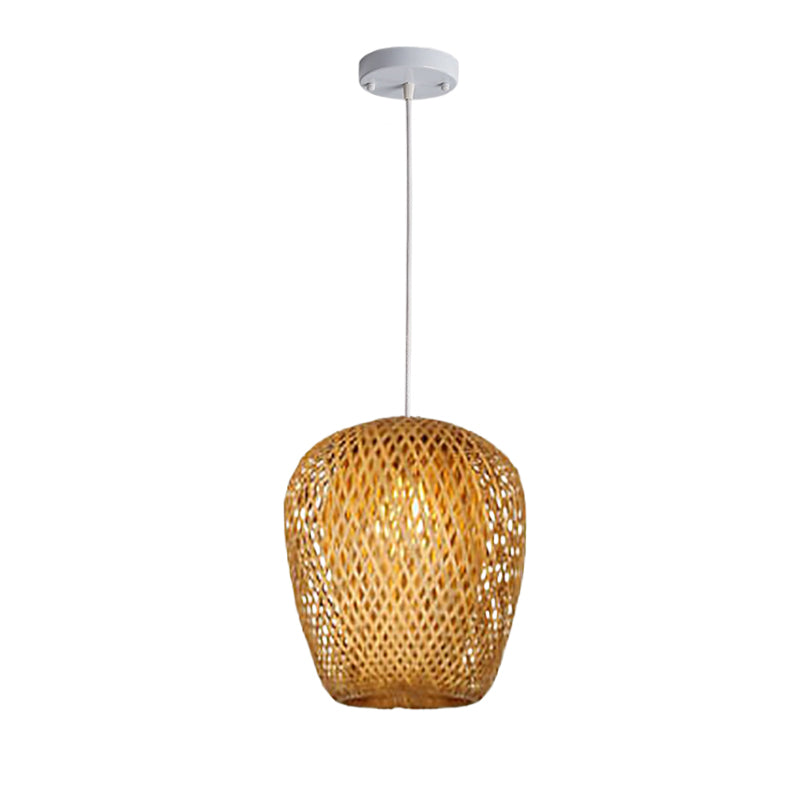 BambooHaven Hängeleuchte | Rustikaler Stil | Handgefertigt | Umweltfreundliche Bambuslampe | Dekorative Pendelleuchte