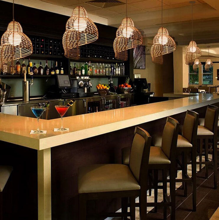 ConchaLuxe – Vintage Rattan Pendelleuchte | Muscheldesign | Natürliche Eleganz für Ihr Zuhause