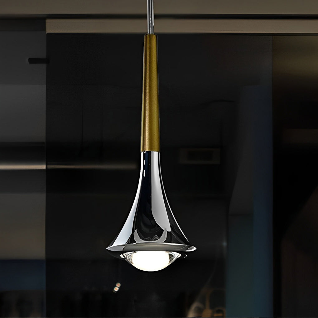 LumiDrop Nordic Design Pendelleuchte | Tropfenform | Elegantes LED-Licht für Esszimmer & Wohnzimmer | In Schwarz, Gold & Chrom