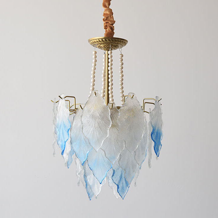 LeafElegance Kronleuchter im französischen Stil | Baumblatt-Design | 3/6/9/12 Lichter | Eisen & Kupfer mit Glaskristallen