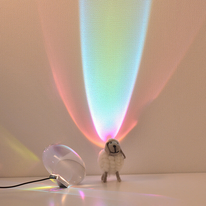 GlareSphere LED Tischlampe | Kreativer Kristallprojektor | Angel Eye Design | Farbwechsel + Fernbedienung