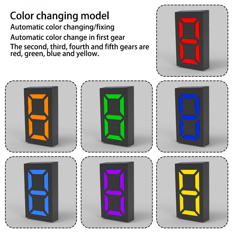 LumenSign Solar LED Wandleuchte | Türschild mit RGB-Beleuchtung | Außenleuchte | Modernes Design