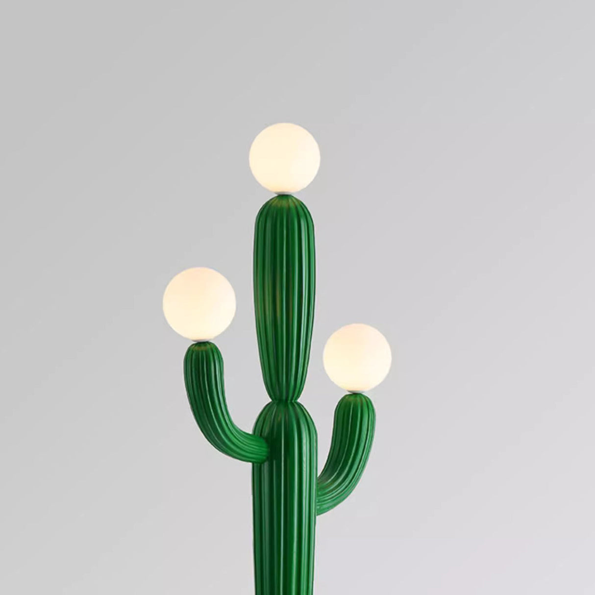 CactusGlow Designer Stehlampe | 3-Licht Design | Harz & Glas für Wohnzimmer