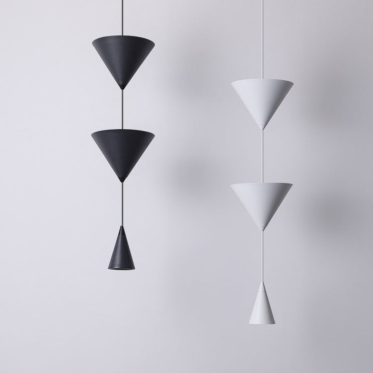 Conevia Minimalistische LED Pendelleuchte | Modernes Kegeldesign | Aluminium & Acryl | Stimmungsvolle Beleuchtung für Schlafzimmer